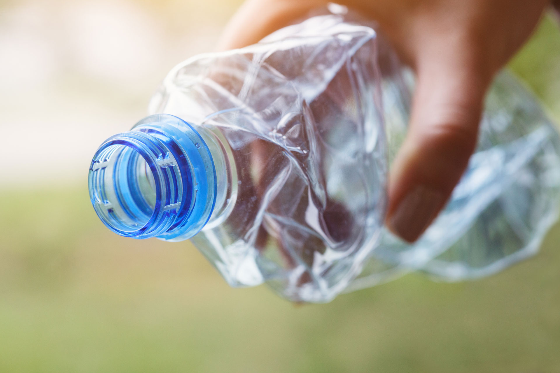 clear transparent plastic bottle
